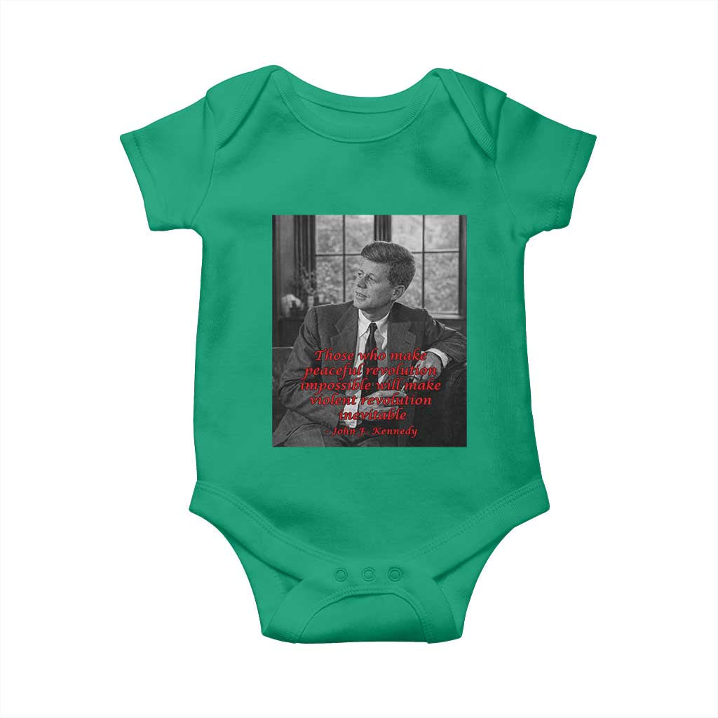 John F Kennedy Quote Baby Onesie American President History US Presidential Leader
