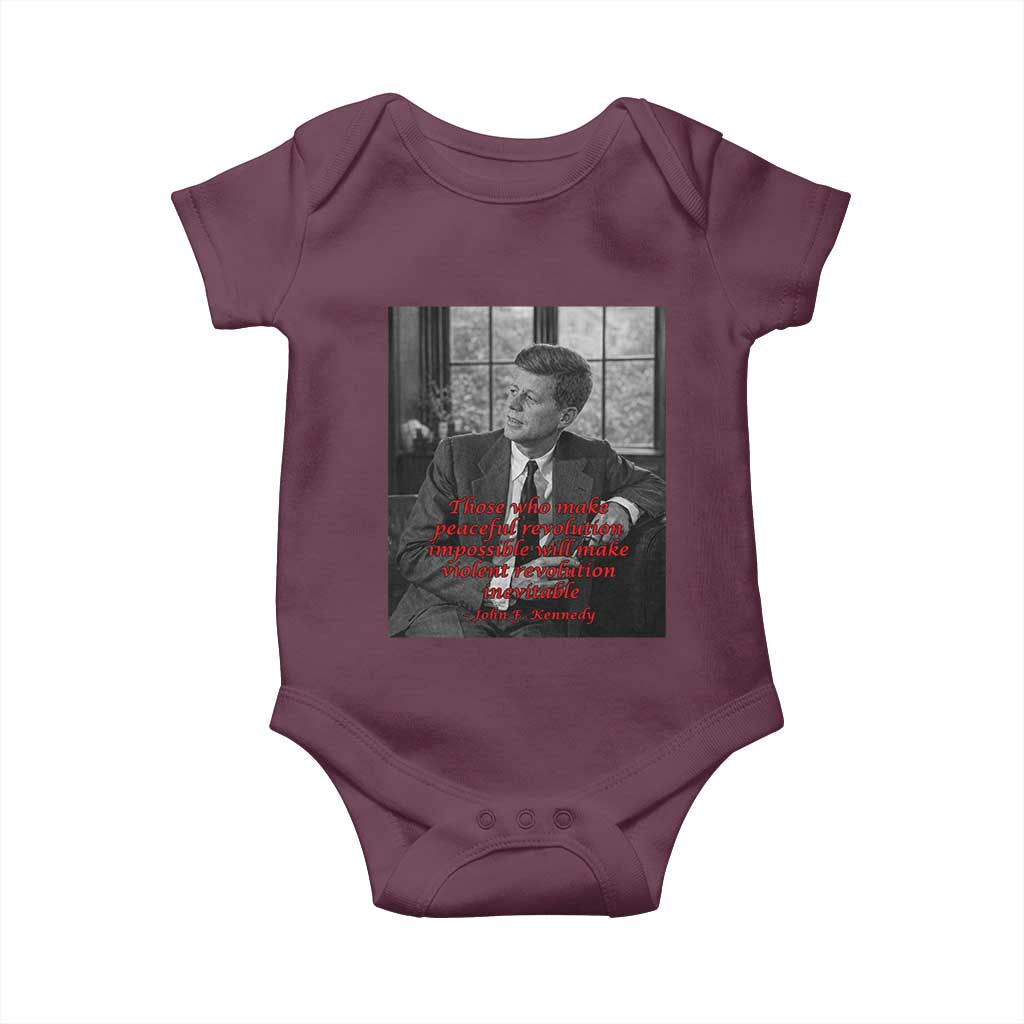 John F Kennedy Quote Baby Onesie American President History US Presidential Leader