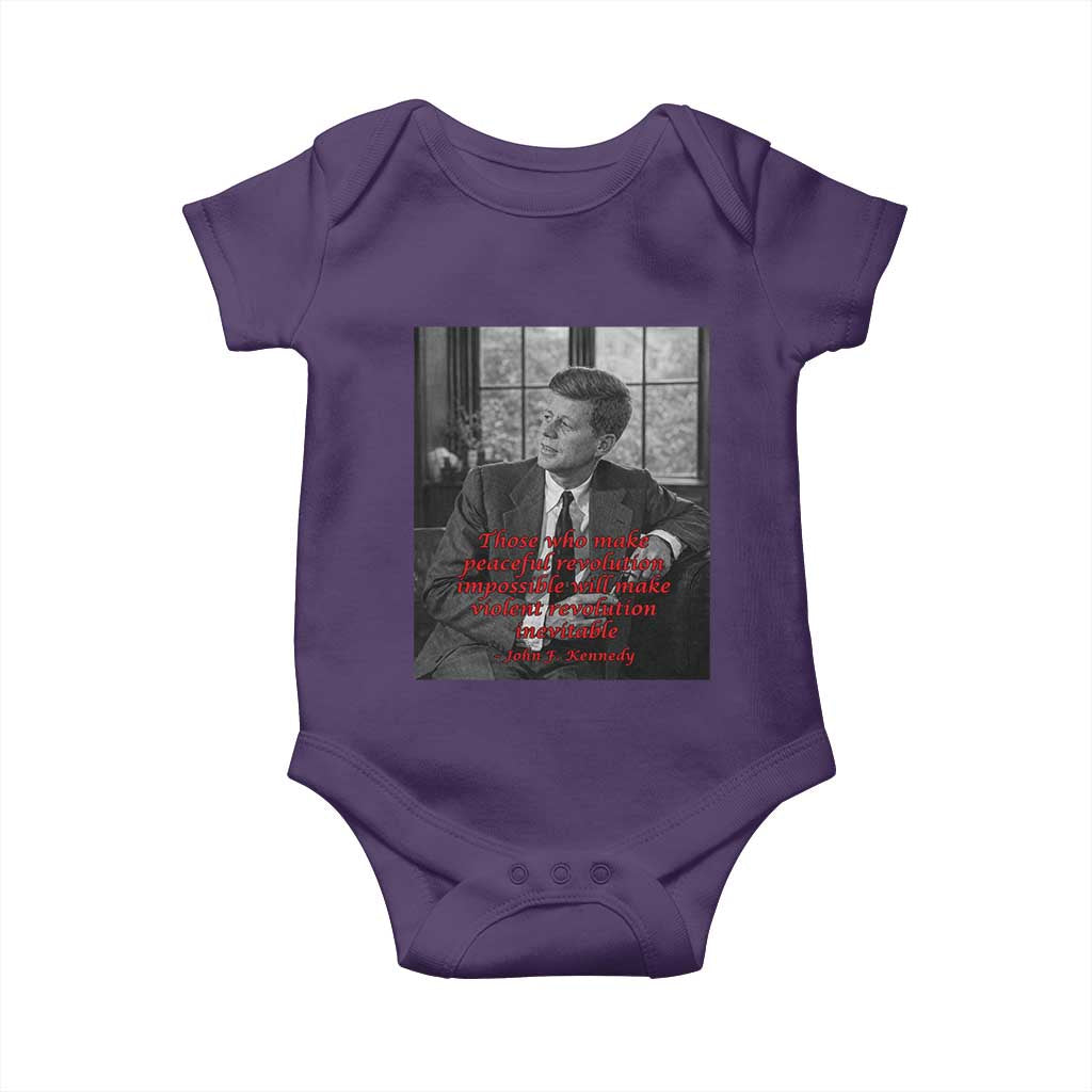 John F Kennedy Quote Baby Onesie American President History US Presidential Leader