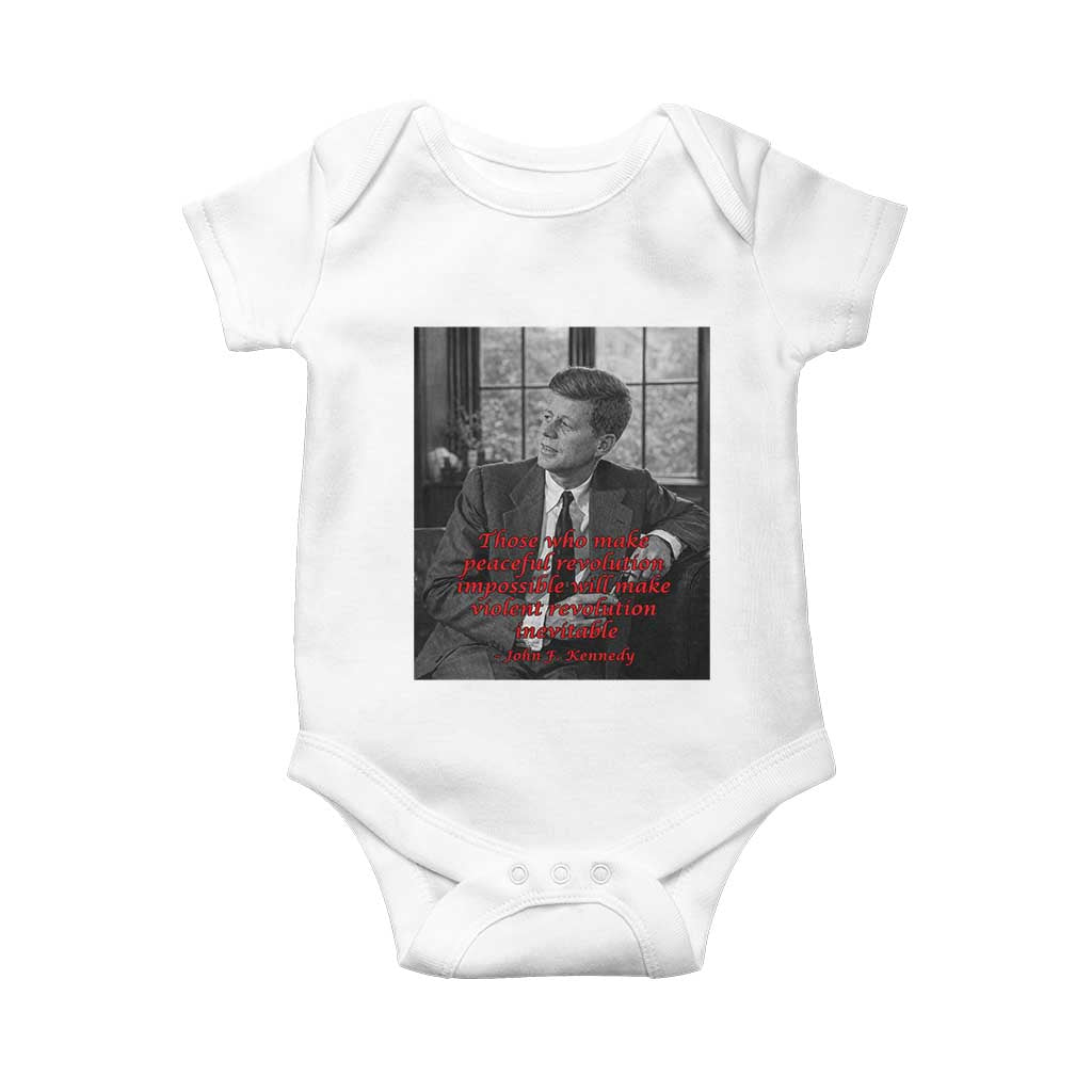 John F Kennedy Quote Baby Onesie American President History US Presidential Leader