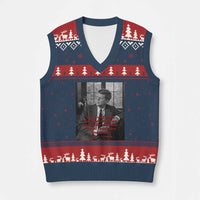 John F Kennedy Quote V-Neck Knit Sweater Vest American President History US Presidential Leader