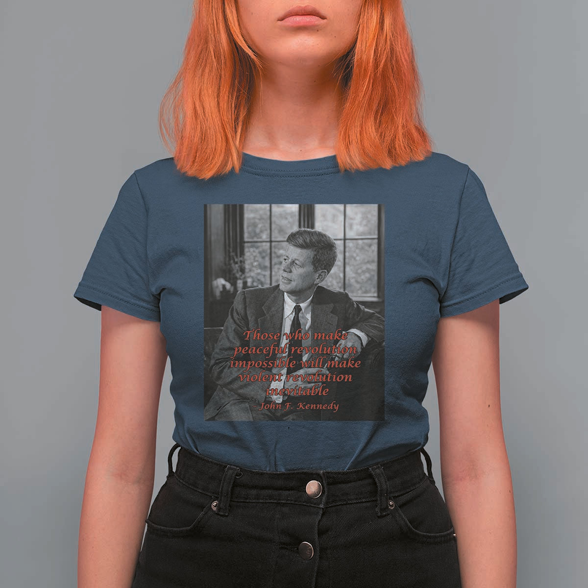 John F Kennedy Quote T Shirt For Women American President History US Presidential Leader