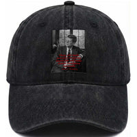 John F Kennedy Quote Washed Cotton Baseball Cap American President History US Presidential Leader