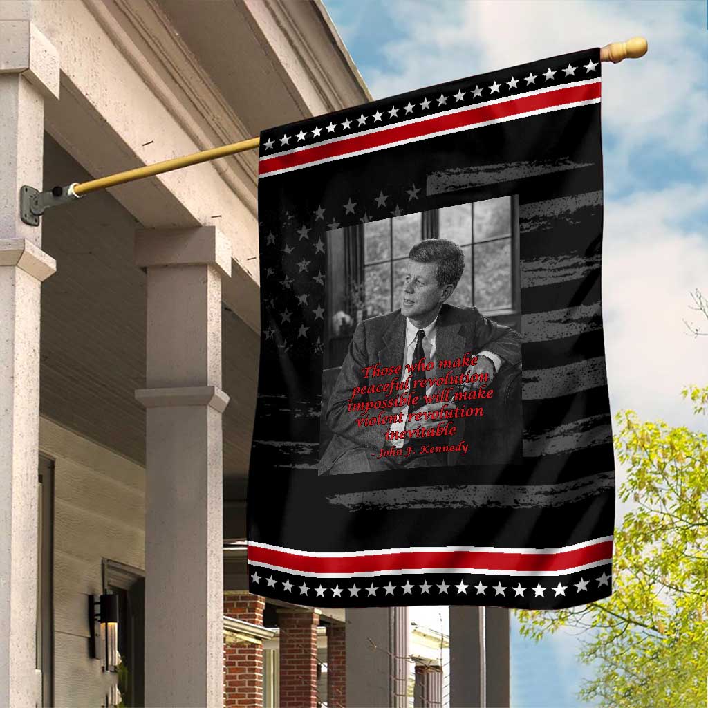 John F Kennedy Quote Garden Flag American President History US Presidential Leader