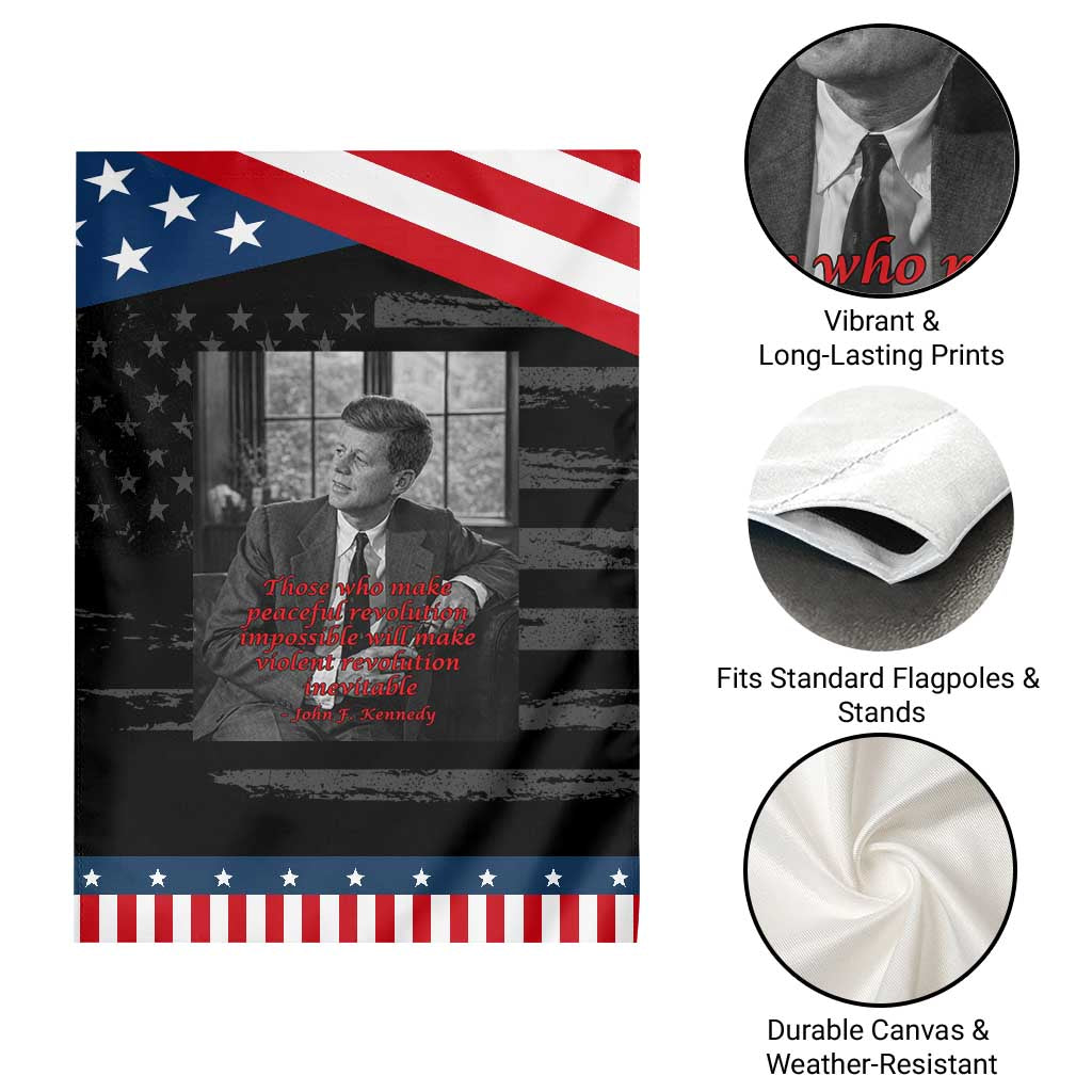 John F Kennedy Quote Garden Flag American President History US Presidential Leader