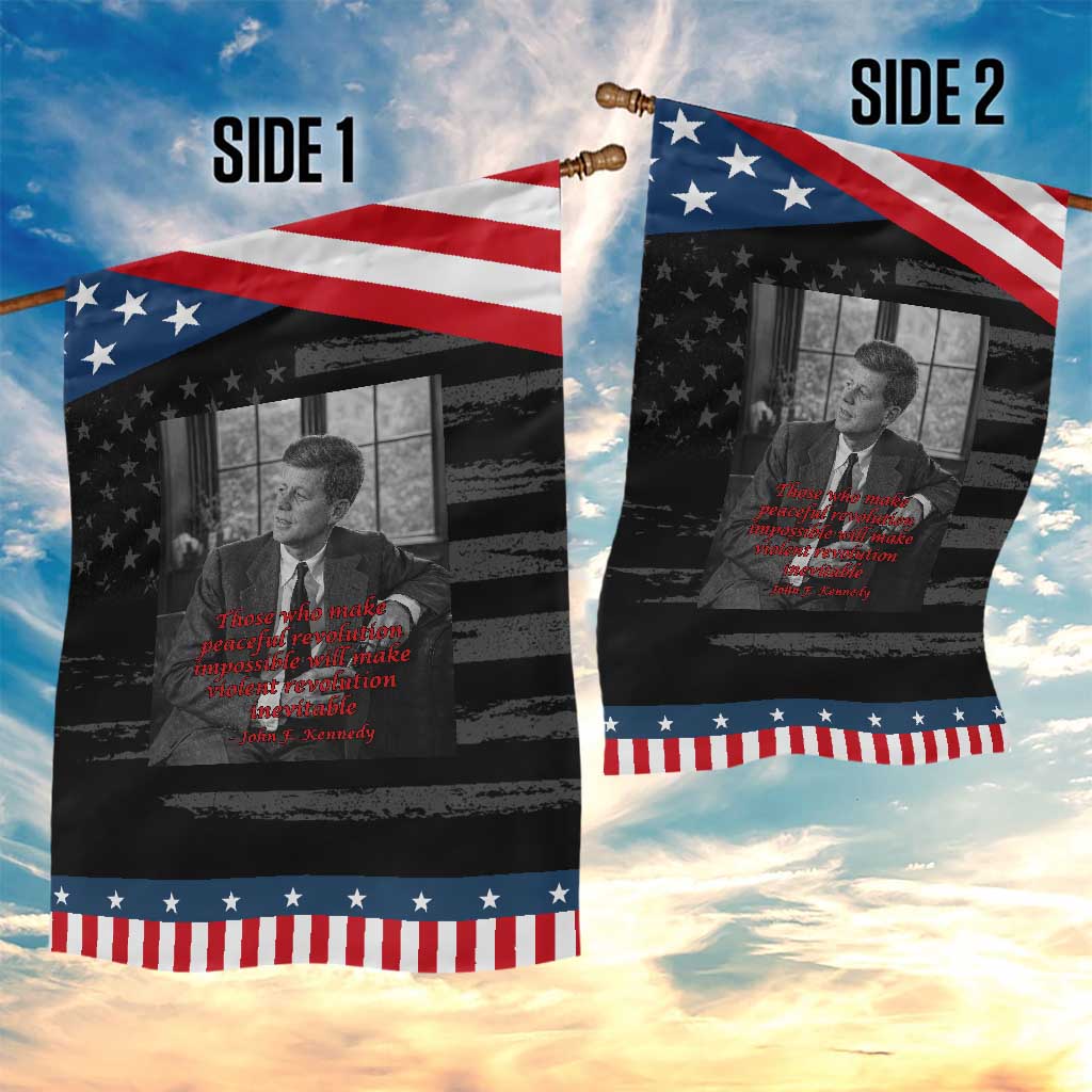 John F Kennedy Quote Garden Flag American President History US Presidential Leader
