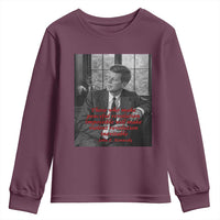 John F Kennedy Quote Youth Sweatshirt American President History US Presidential Leader