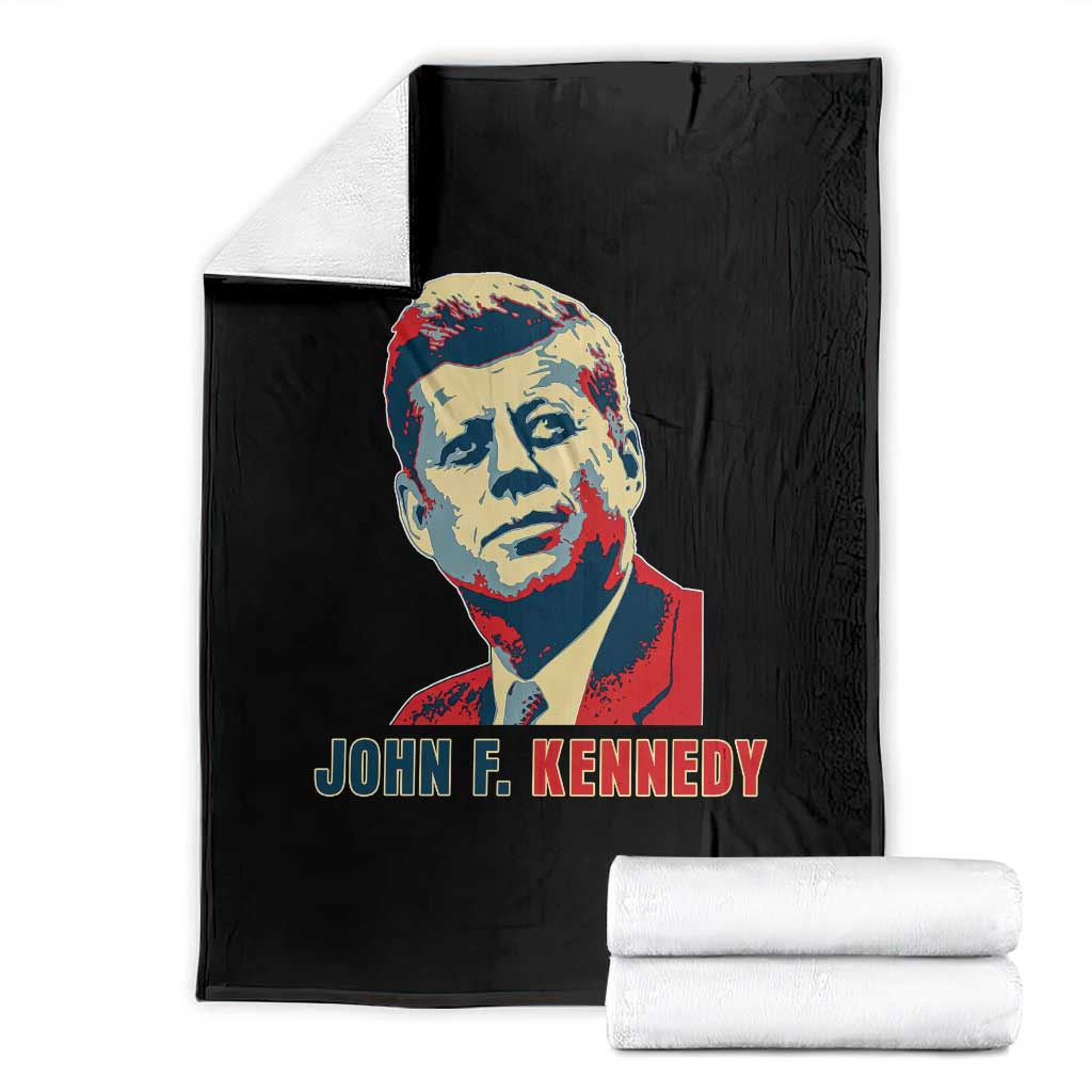 John F Kennedy American Flag US President Throw Blanket