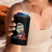 John F Kennedy American Flag US President 4 in 1 Can Cooler Tumbler