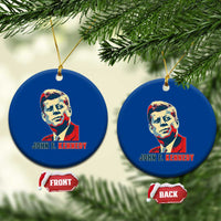 John F Kennedy American Flag US President Ceramic Ornament