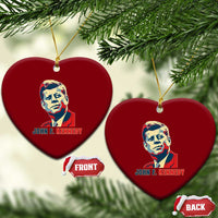 John F Kennedy American Flag US President Ceramic Ornament