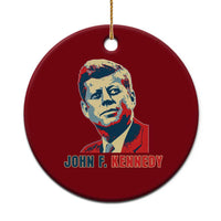 John F Kennedy American Flag US President Ceramic Ornament
