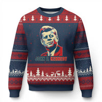 John F Kennedy American Flag US President Ugly Christmas Sweater