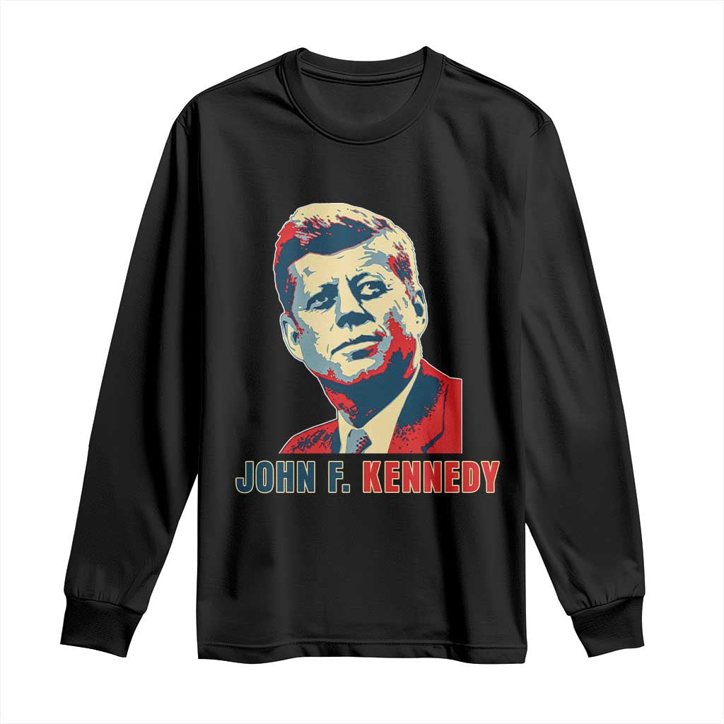 John F Kennedy American Flag US President Long Sleeve Shirt