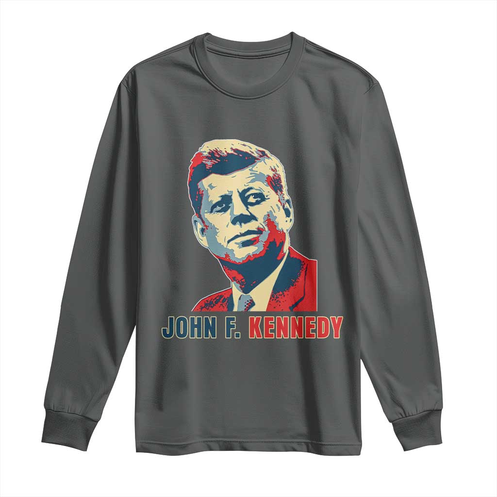 John F Kennedy American Flag US President Long Sleeve Shirt
