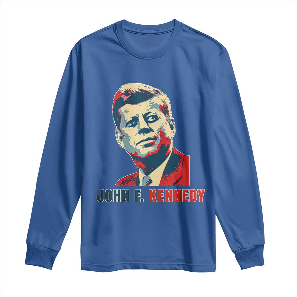 John F Kennedy American Flag US President Long Sleeve Shirt