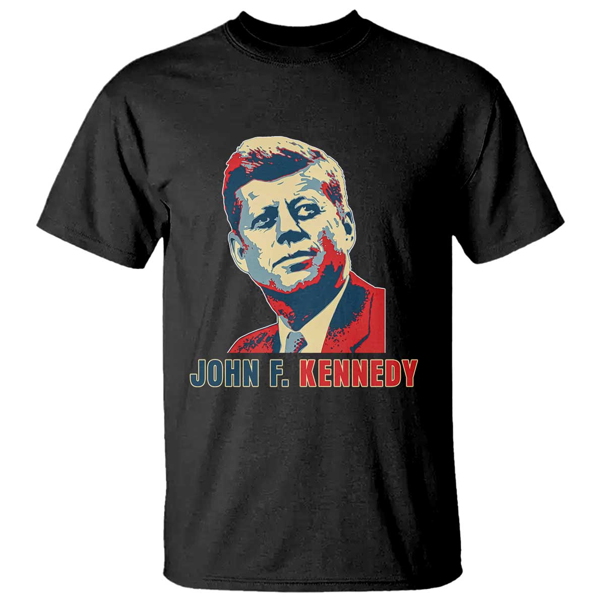 John F Kennedy American Flag US President T Shirt