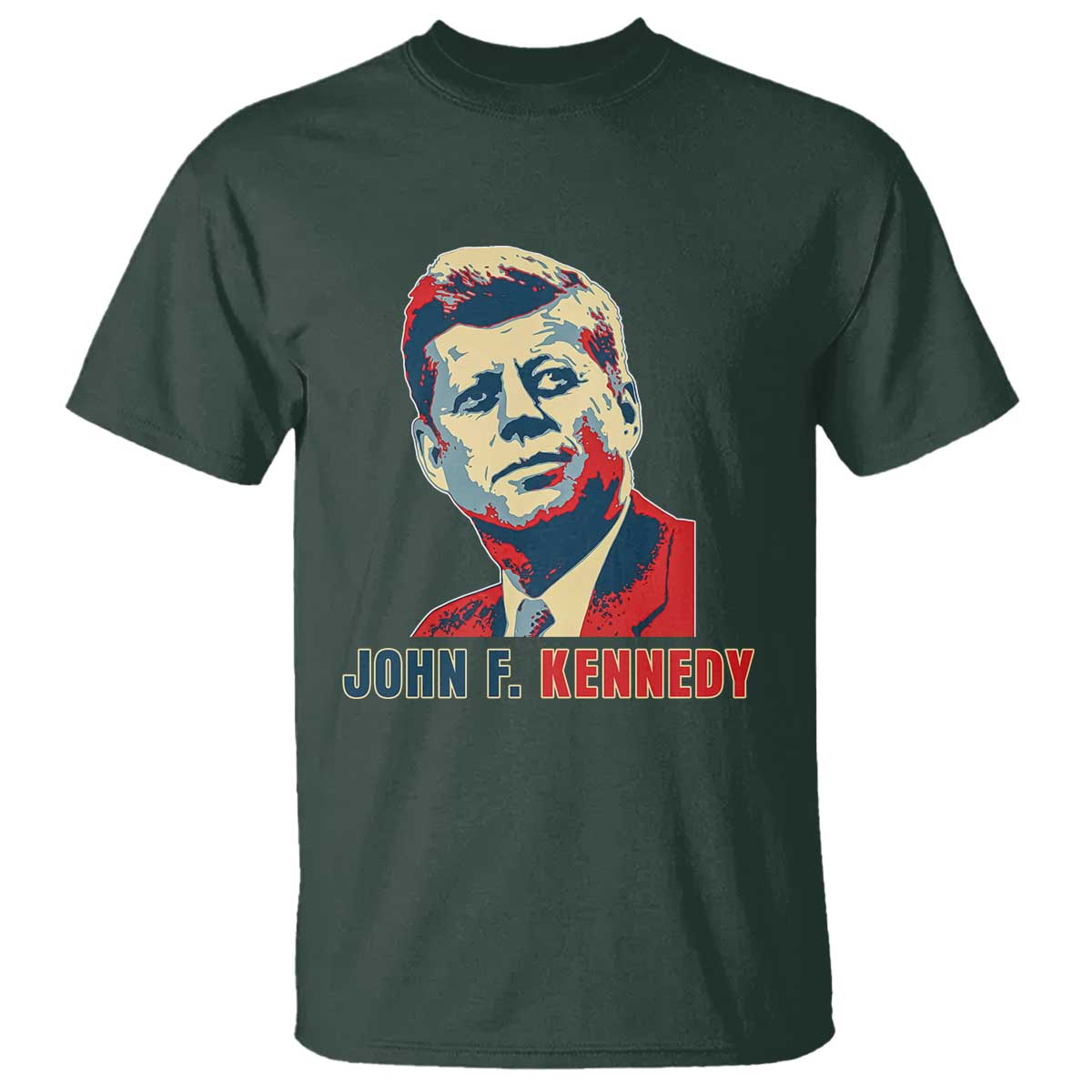 John F Kennedy American Flag US President T Shirt