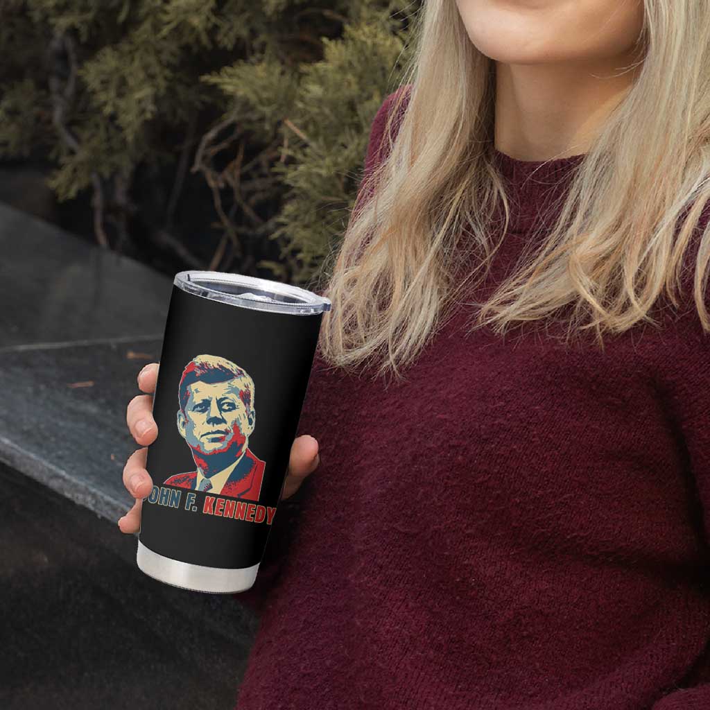 John F Kennedy American Flag US President Tumbler Cup