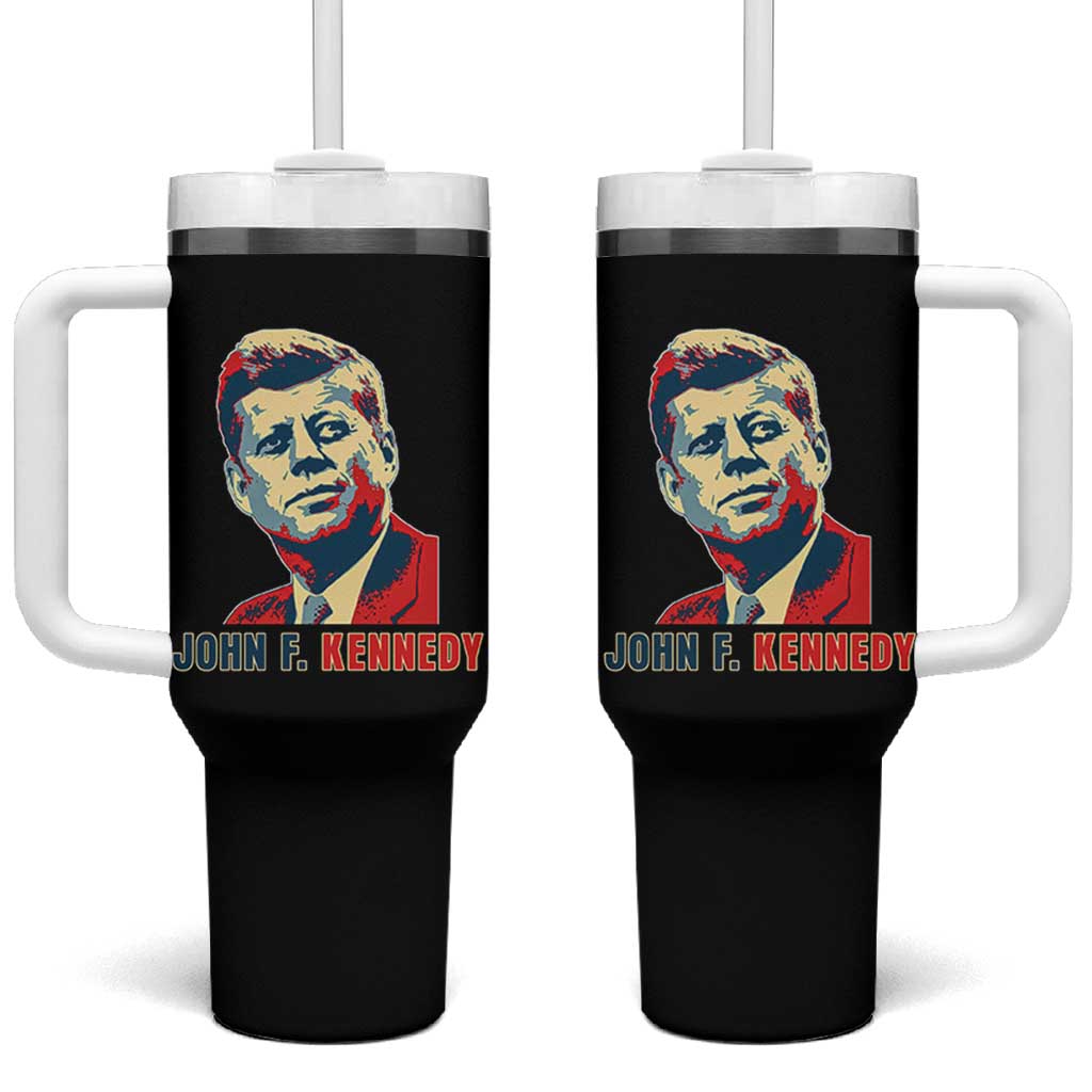 John F Kennedy American Flag US President Tumbler With Handle