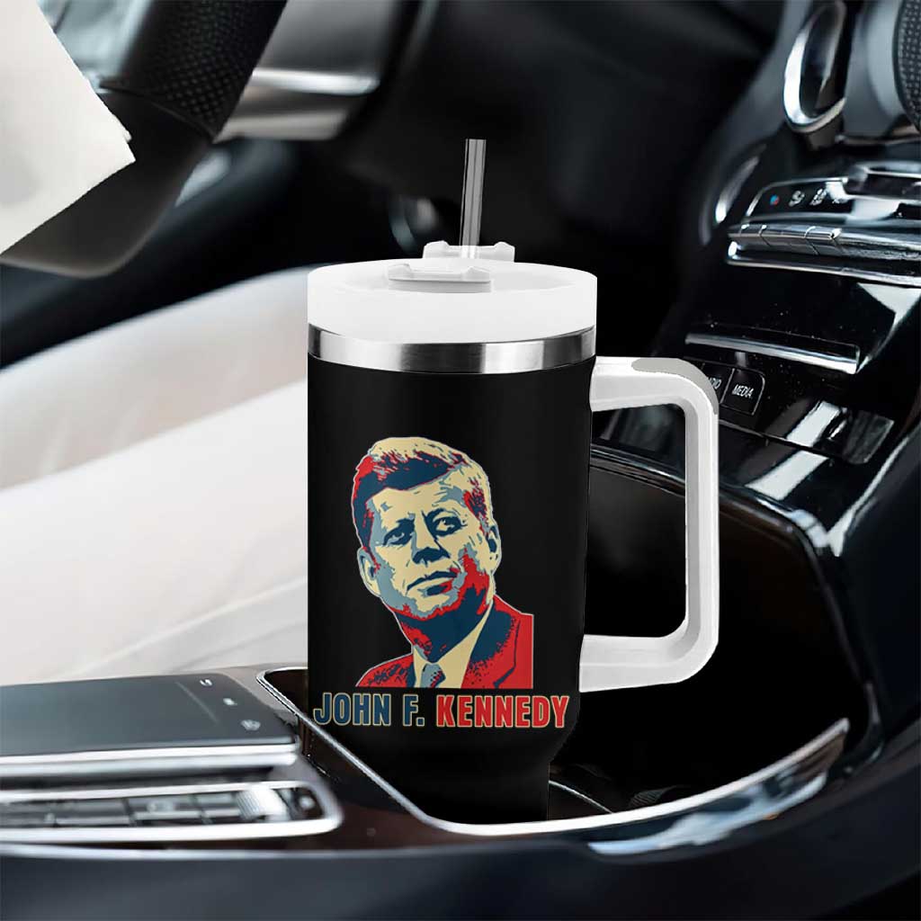 John F Kennedy American Flag US President Tumbler With Handle