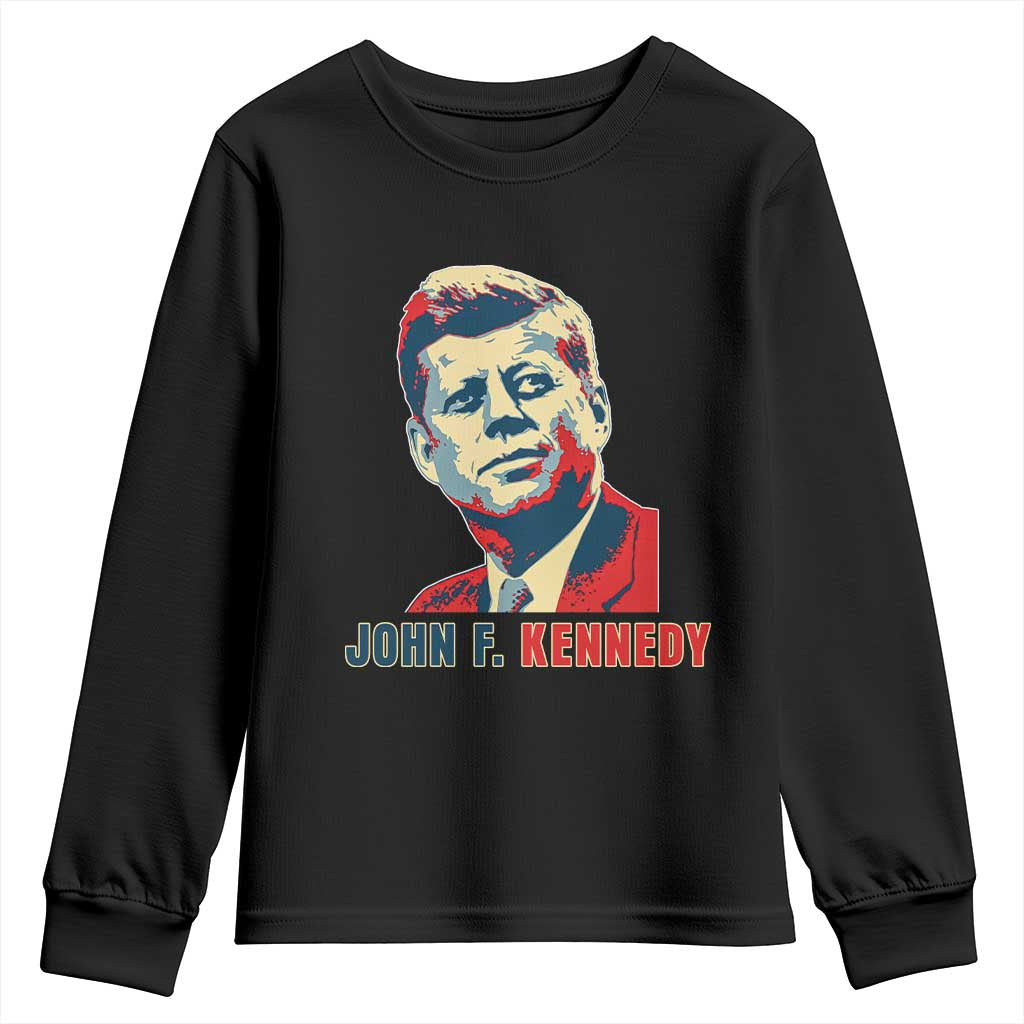 John F Kennedy American Flag US President Youth Sweatshirt