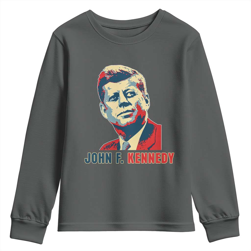 John F Kennedy American Flag US President Youth Sweatshirt
