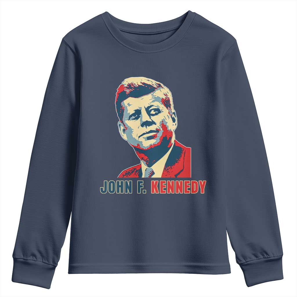 John F Kennedy American Flag US President Youth Sweatshirt