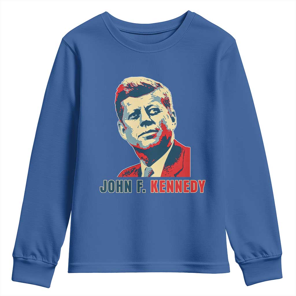 John F Kennedy American Flag US President Youth Sweatshirt