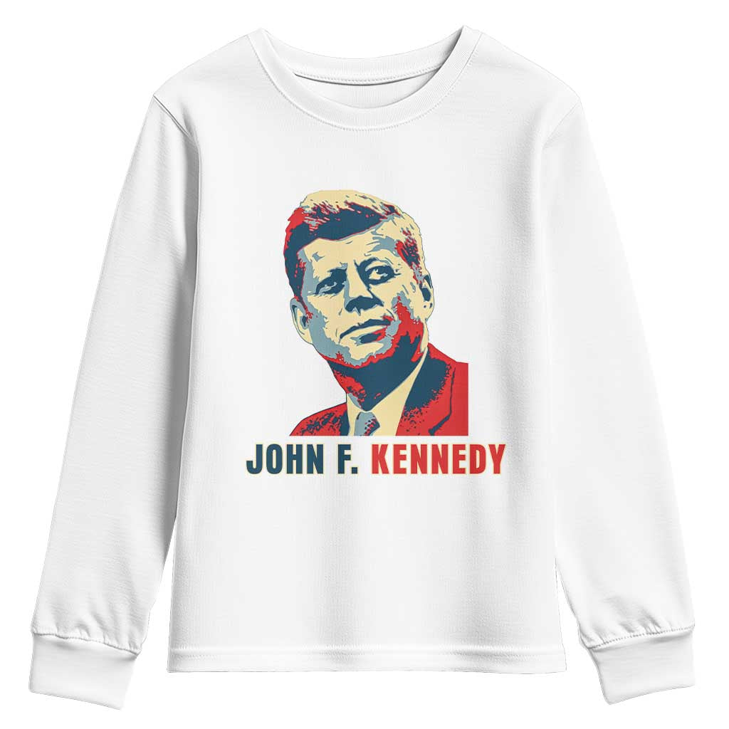 John F Kennedy American Flag US President Youth Sweatshirt