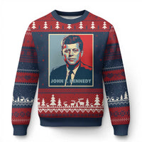 John F Kennedy Ugly Christmas Sweater American President History US Presidential Leader