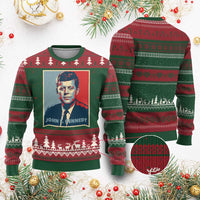 John F Kennedy Ugly Christmas Sweater American President History US Presidential Leader