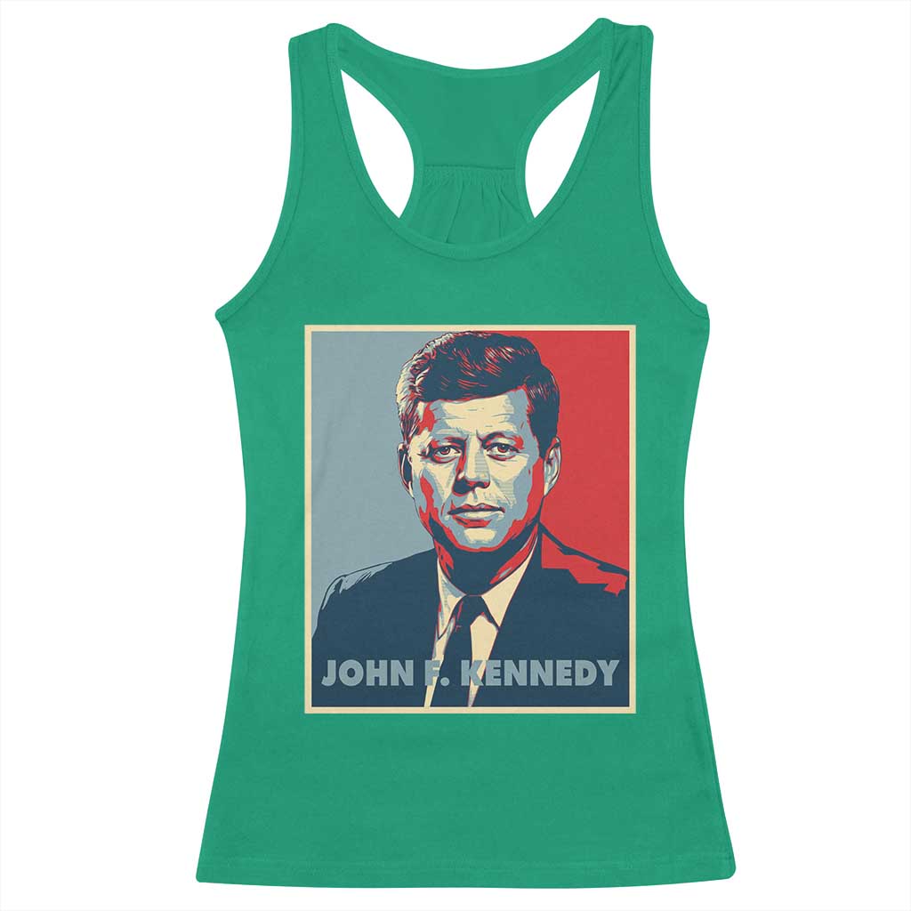 John F Kennedy Racerback Tank Top American President History US Presidential Leader