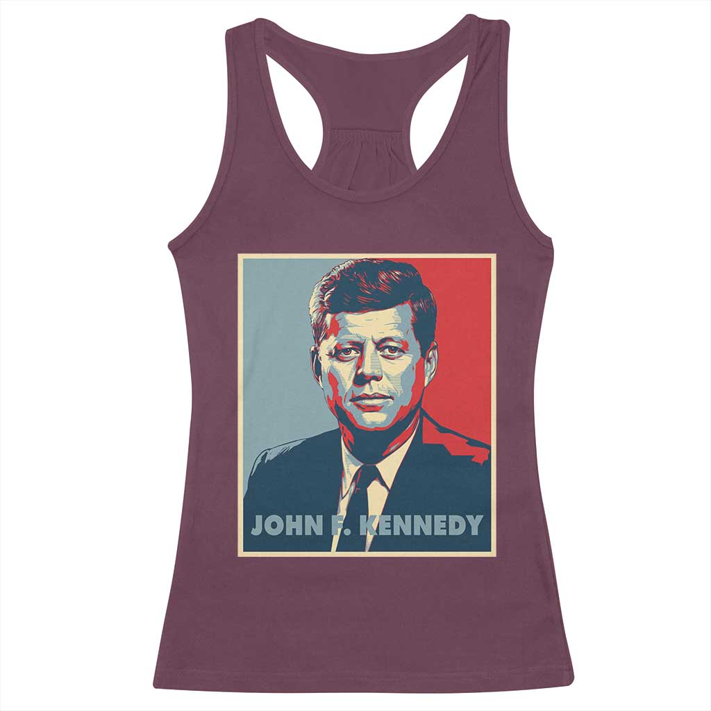 John F Kennedy Racerback Tank Top American President History US Presidential Leader