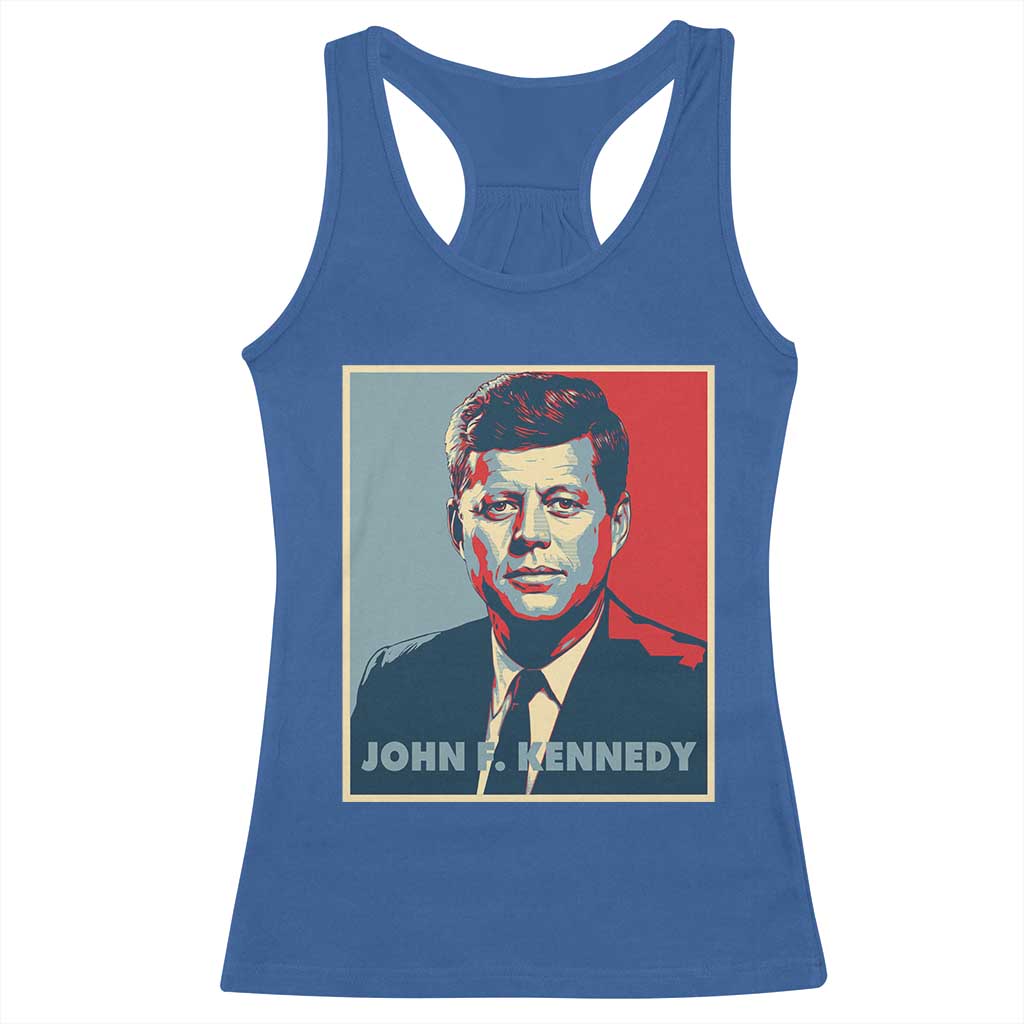 John F Kennedy Racerback Tank Top American President History US Presidential Leader