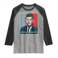 John F Kennedy Raglan Shirt American President History US Presidential Leader