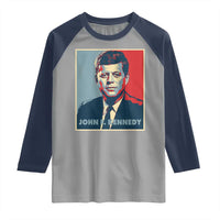 John F Kennedy Raglan Shirt American President History US Presidential Leader