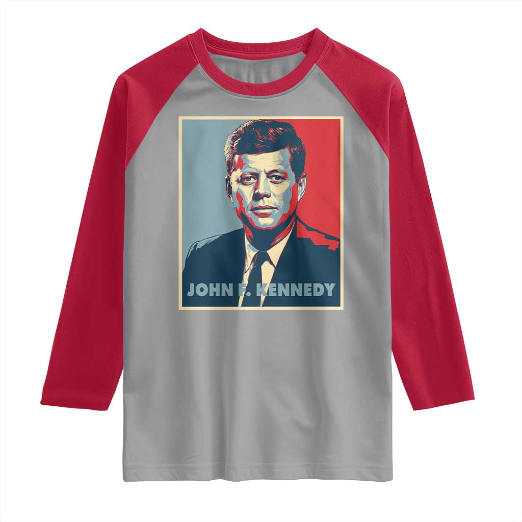 John F Kennedy Raglan Shirt American President History US Presidential Leader