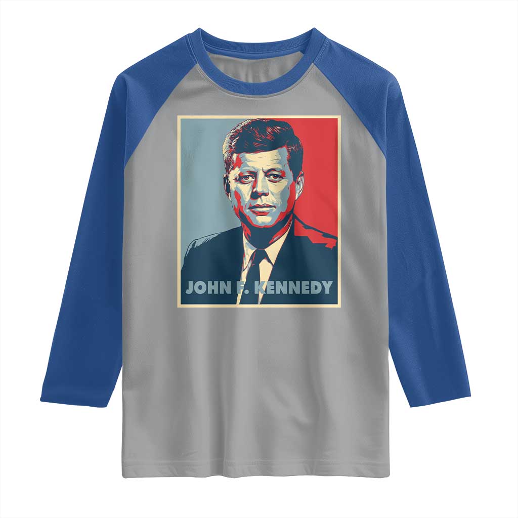 John F Kennedy Raglan Shirt American President History US Presidential Leader