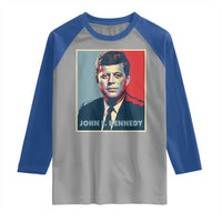 John F Kennedy Raglan Shirt American President History US Presidential Leader