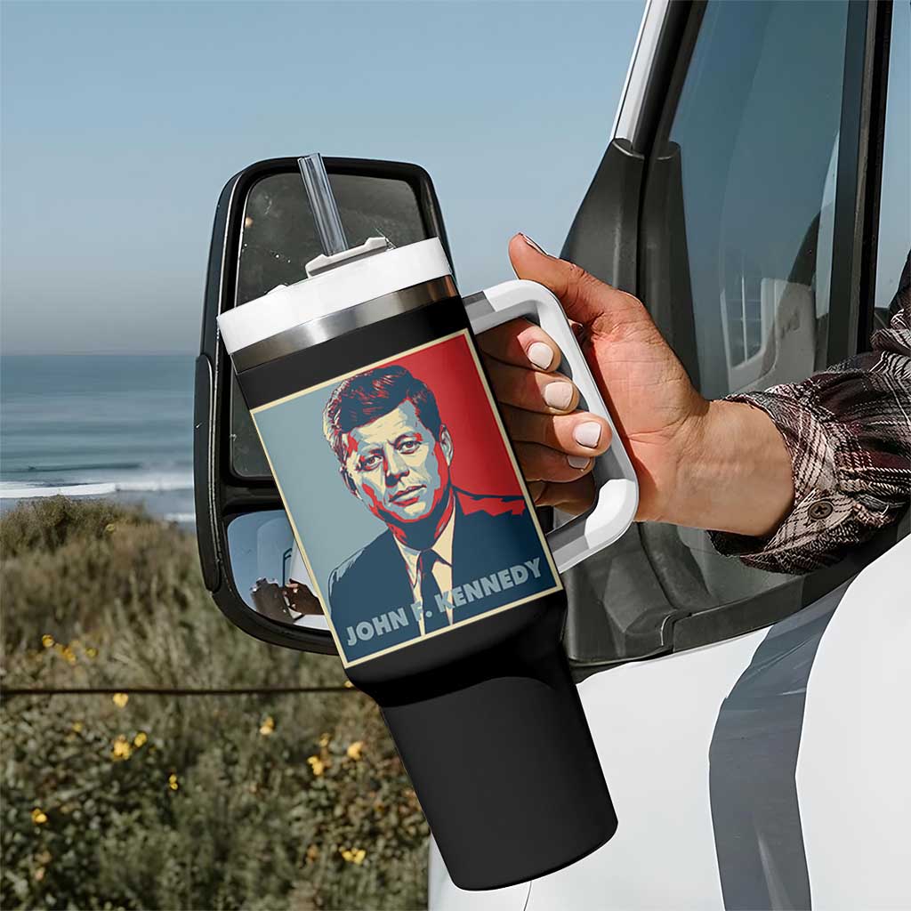 John F Kennedy Tumbler With Handle American President History US Presidential Leader