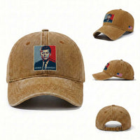 John F Kennedy Washed Cotton Baseball Cap American President History US Presidential Leader