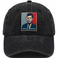John F Kennedy Washed Cotton Baseball Cap American President History US Presidential Leader