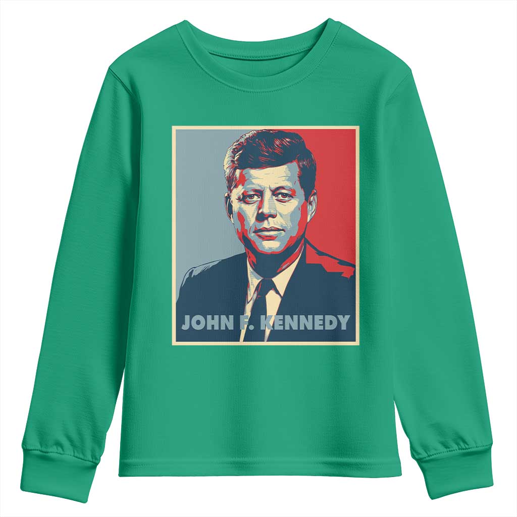 John F Kennedy Youth Sweatshirt American President History US Presidential Leader