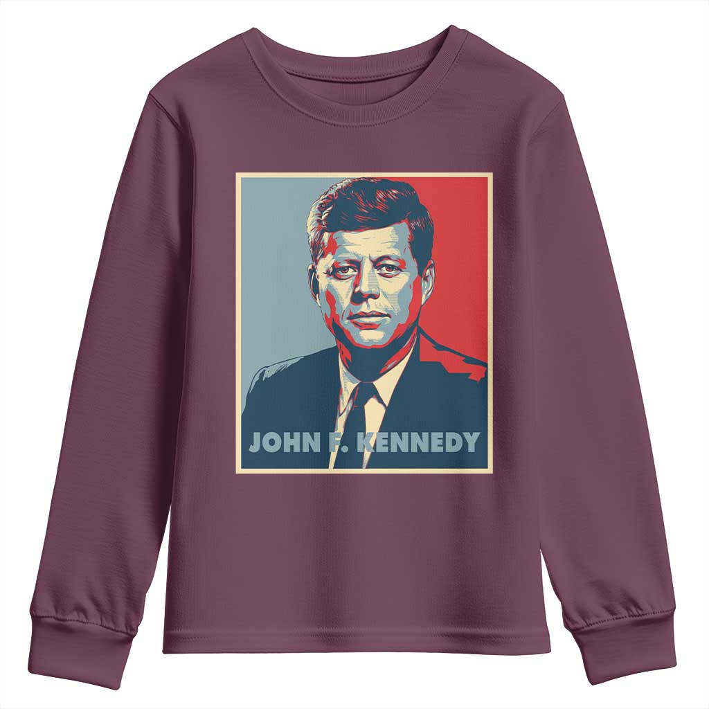 John F Kennedy Youth Sweatshirt American President History US Presidential Leader