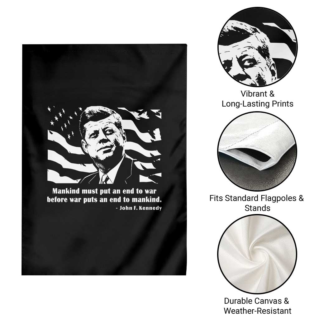 John F Kennedy Quote Garden Flag American Flag US President