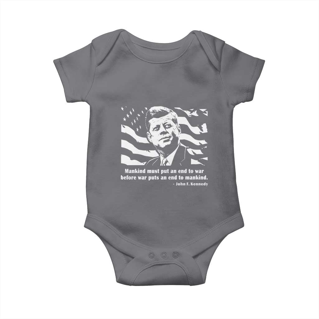 John F Kennedy Quote Baby Onesie American Flag US President