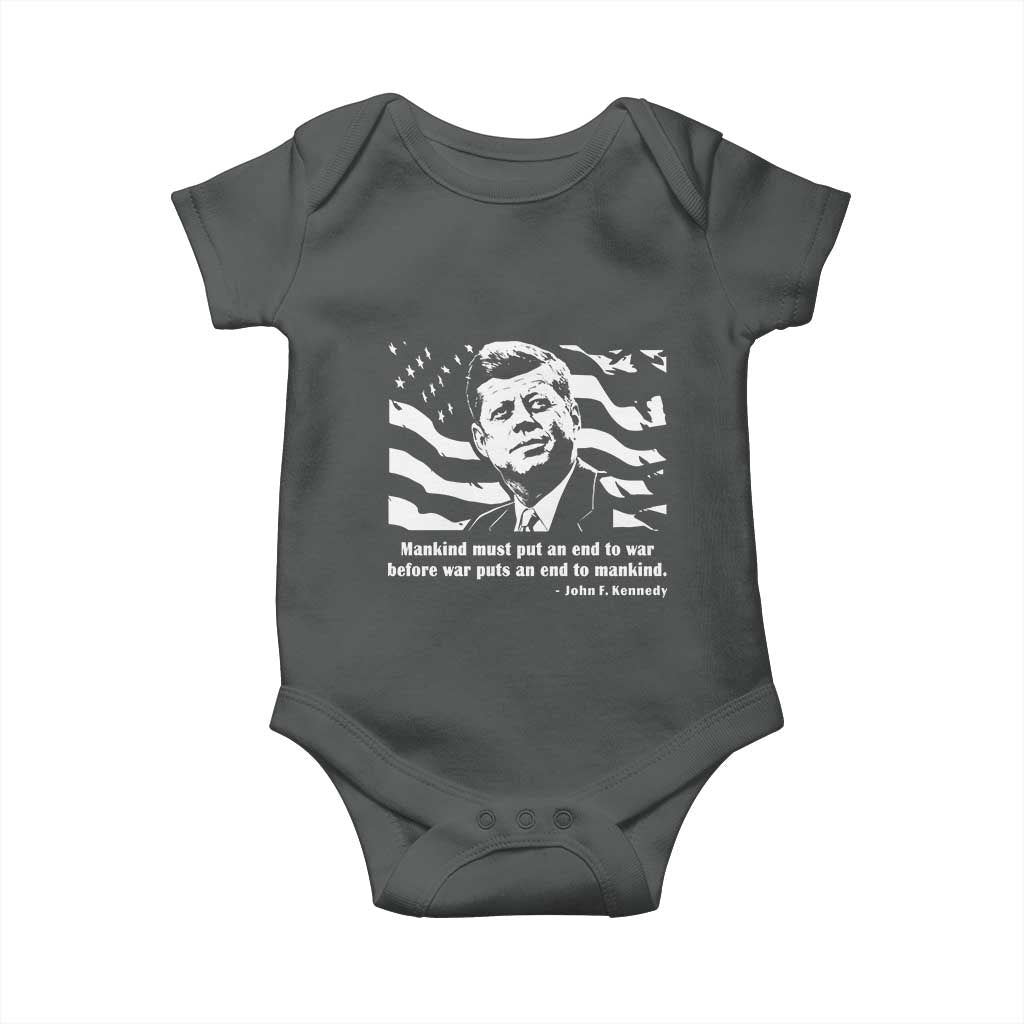 John F Kennedy Quote Baby Onesie American Flag US President