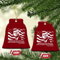 John F Kennedy Quote Ceramic Ornament American Flag US President