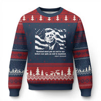 John F Kennedy Quote Ugly Christmas Sweater American Flag US President